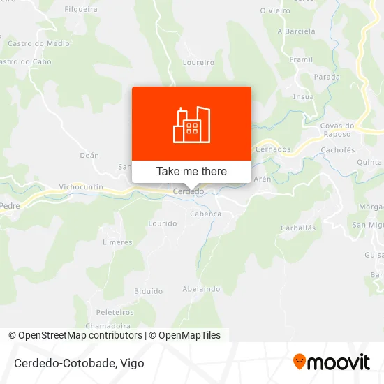 Cerdedo-Cotobade map