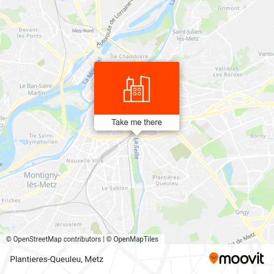 Plantieres-Queuleu map