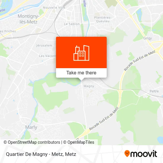 Quartier De Magny - Metz map