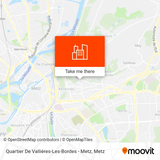 Quartier De Vallières-Les-Bordes - Metz map