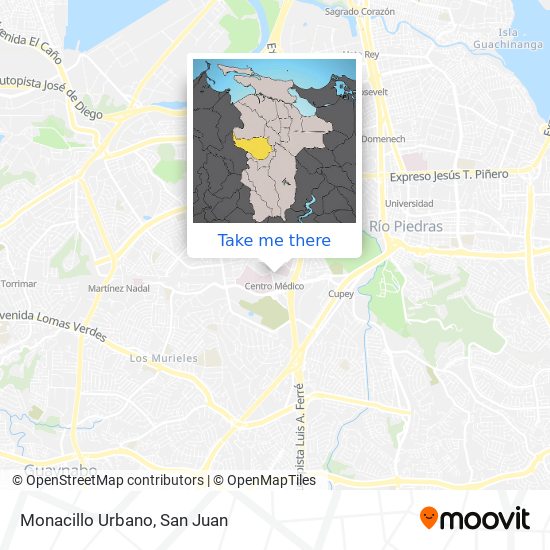 Monacillo Urbano map