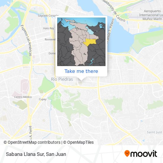 Sabana Llana Sur map