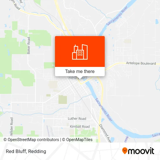 Red Bluff map