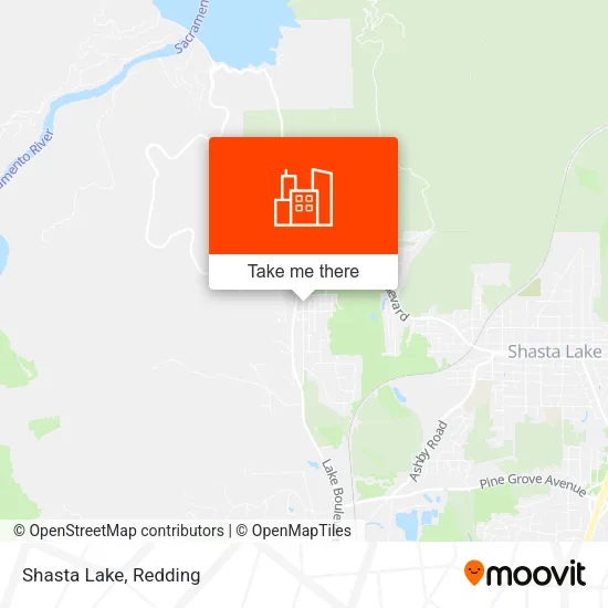 Shasta Lake map