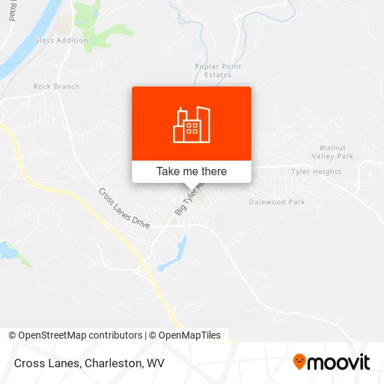 Cross Lanes map