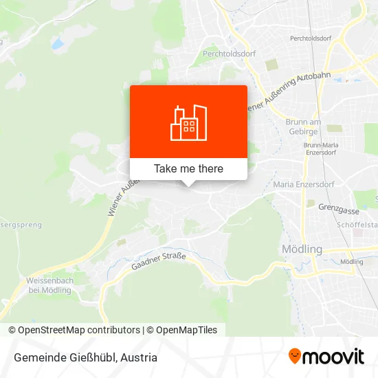 Gemeinde Gießhübl map