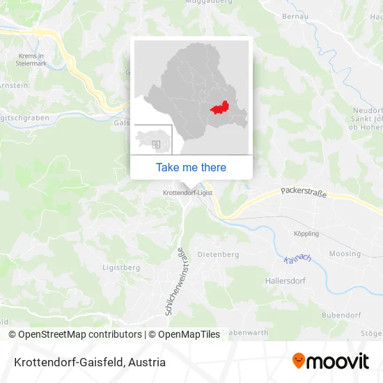 Krottendorf-Gaisfeld map