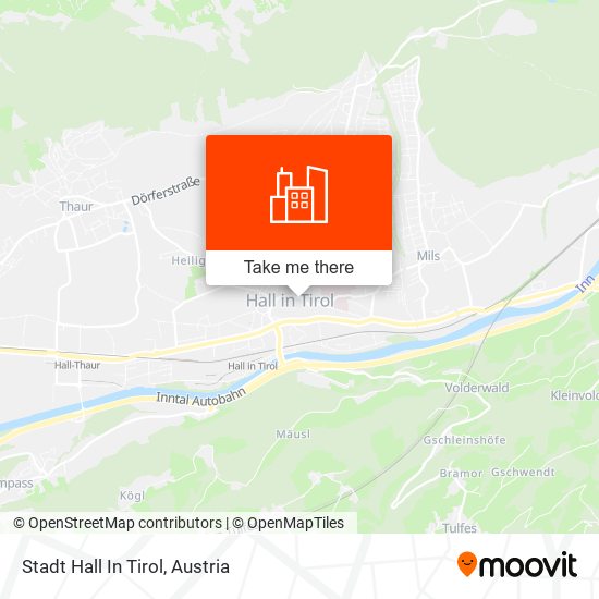 Stadt Hall In Tirol map