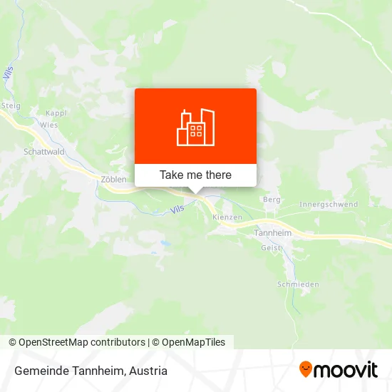 Gemeinde Tannheim map