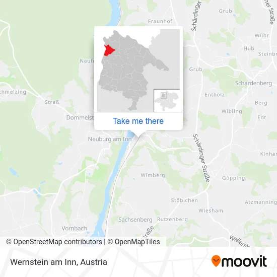Wernstein am Inn map