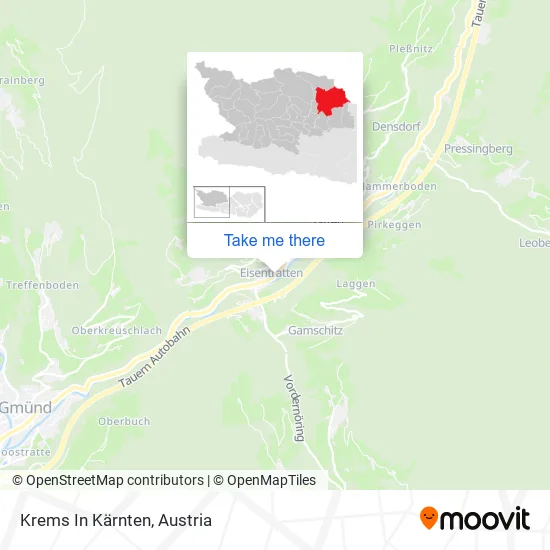 Krems In Kärnten map