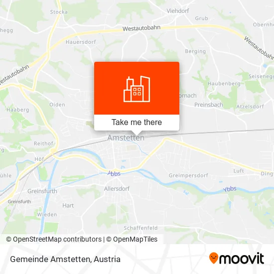 Gemeinde Amstetten map