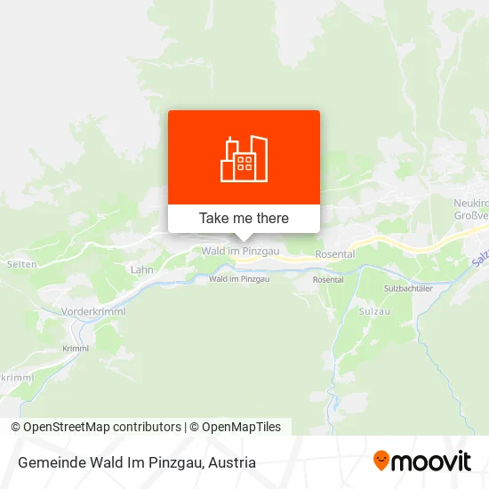 Gemeinde Wald Im Pinzgau map