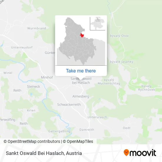 Sankt Oswald Bei Haslach map