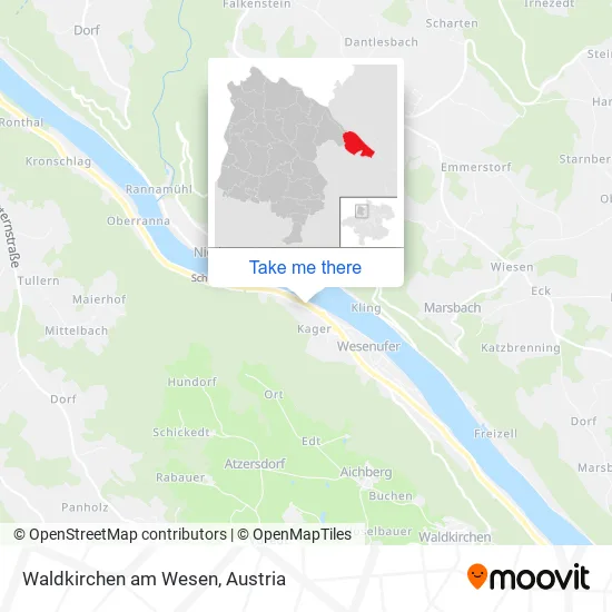 Waldkirchen am Wesen map