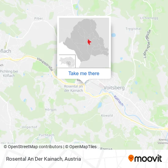 Rosental An Der Kainach map