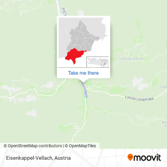 Eisenkappel-Vellach map