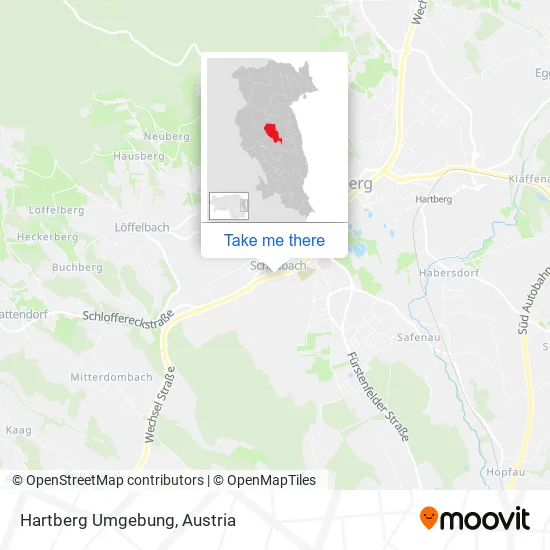Hartberg Umgebung map