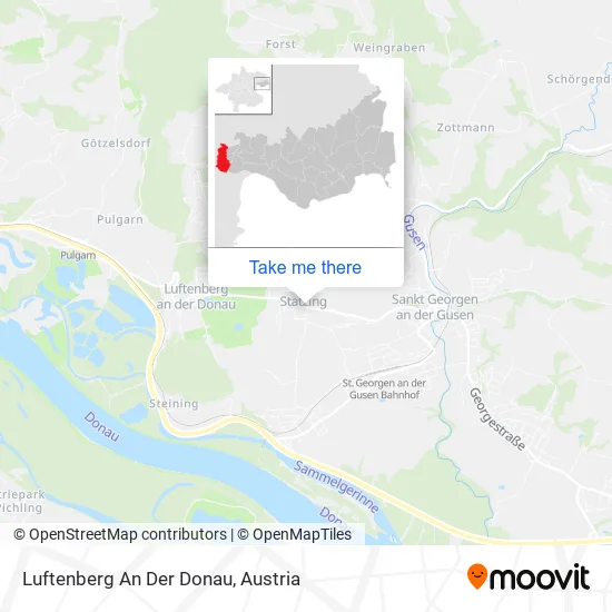 Luftenberg An Der Donau map