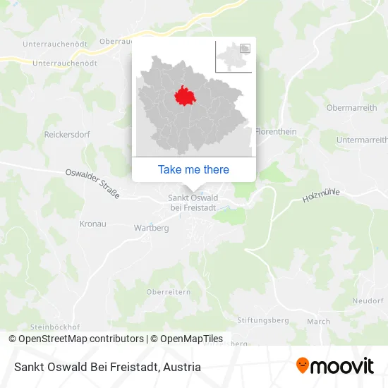 Sankt Oswald Bei Freistadt map