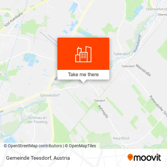 Gemeinde Teesdorf map