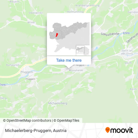 Michaelerberg-Pruggern map