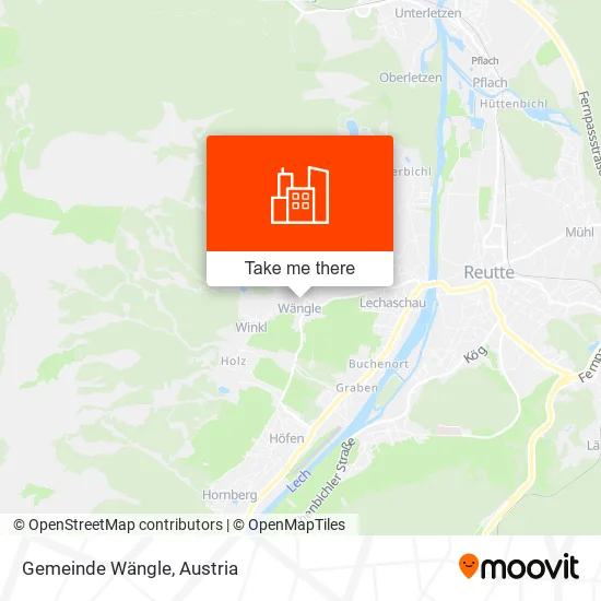Gemeinde Wängle map