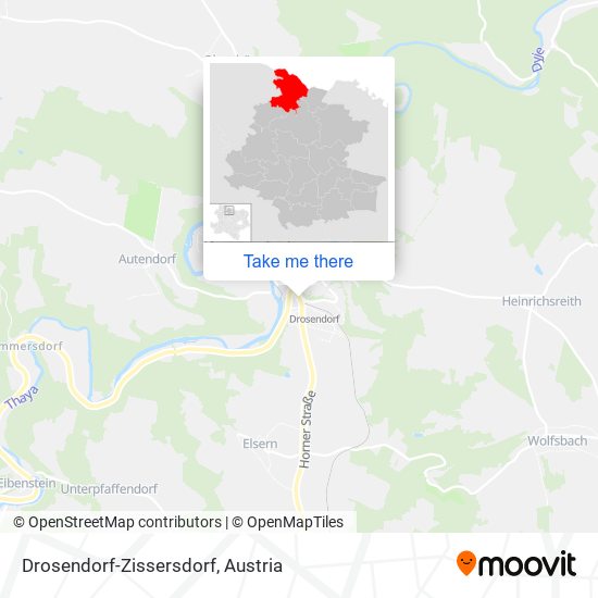 Drosendorf-Zissersdorf map