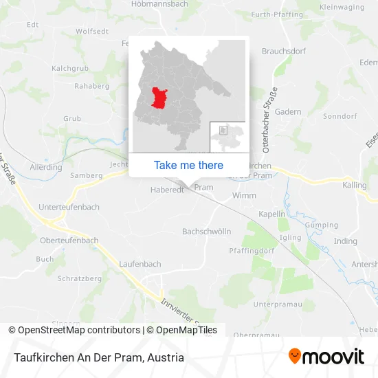 Taufkirchen An Der Pram map
