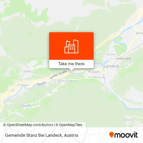 Gemeinde Stanz Bei Landeck map