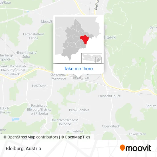 Bleiburg map