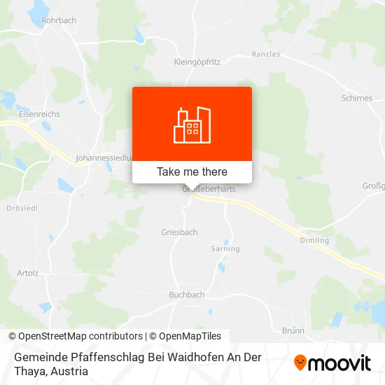 Gemeinde Pfaffenschlag Bei Waidhofen An Der Thaya map