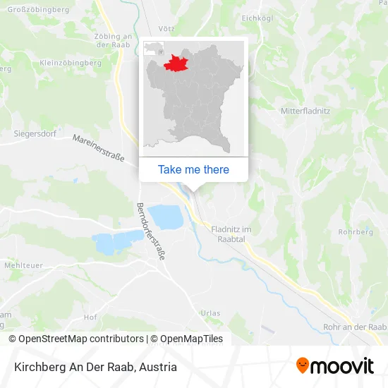 Kirchberg An Der Raab map