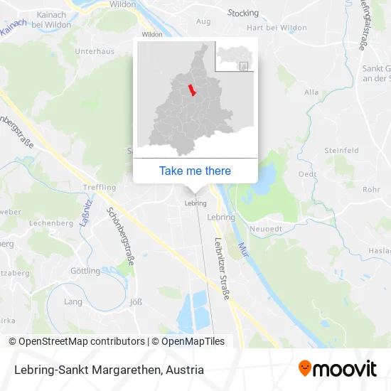 Lebring-Sankt Margarethen map