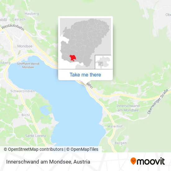 Innerschwand am Mondsee map