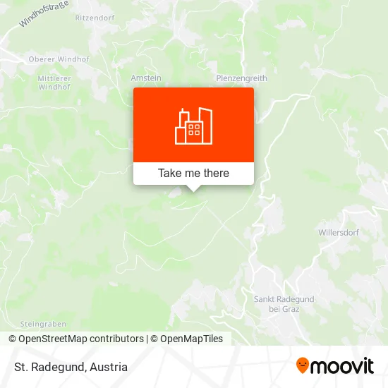 St. Radegund map