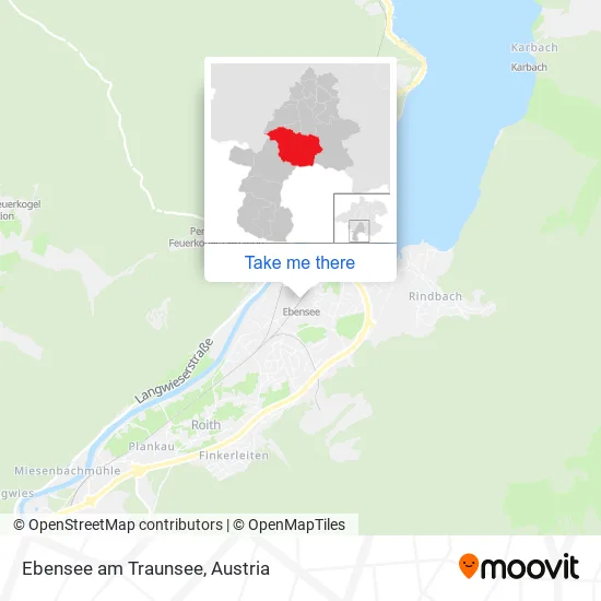 Ebensee am Traunsee map