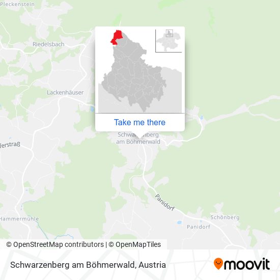 Schwarzenberg am Böhmerwald map