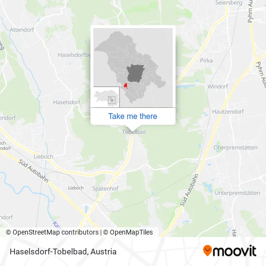Haselsdorf-Tobelbad map