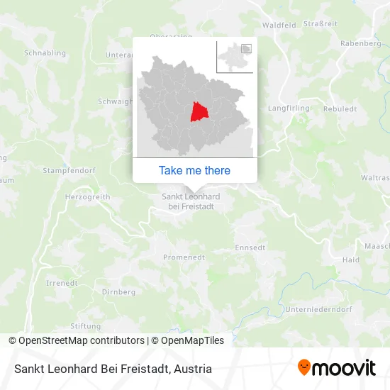 Sankt Leonhard Bei Freistadt map