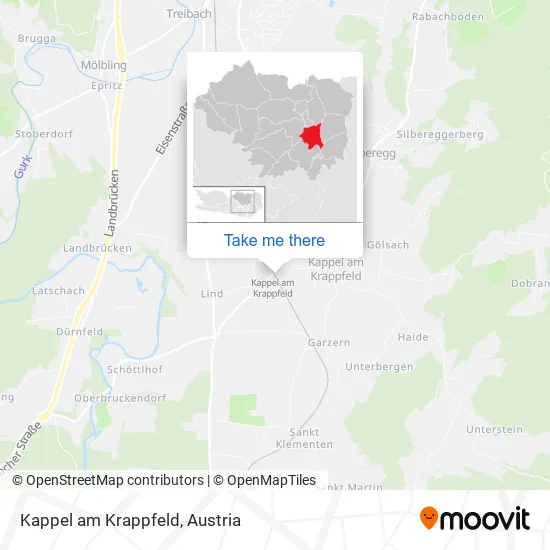 Kappel am Krappfeld map