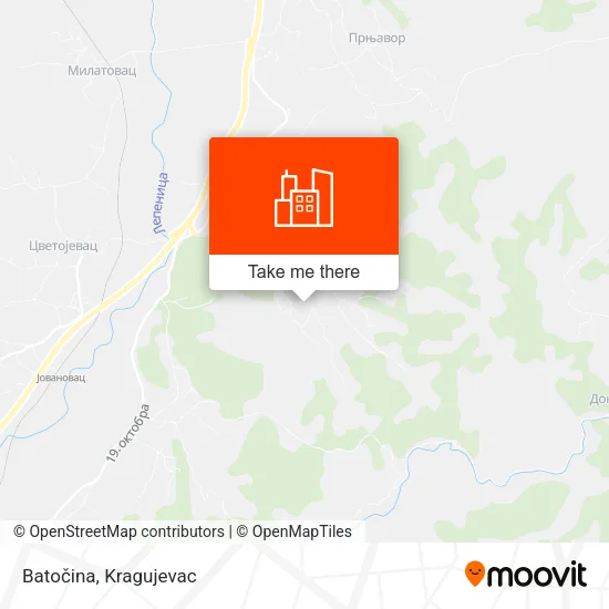 Batočina map