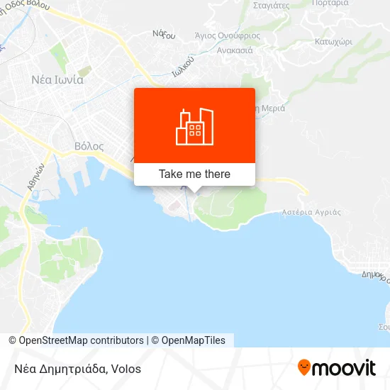 Νέα Δημητριάδα map