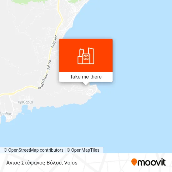 Άγιος Στέφανος Βόλου map