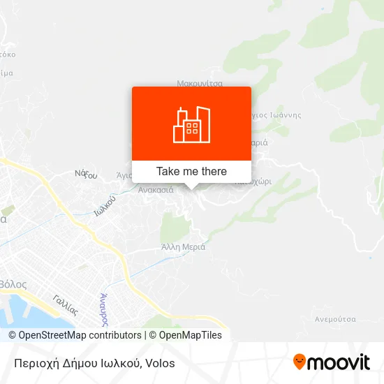 Περιοχή Δήμου Ιωλκού map