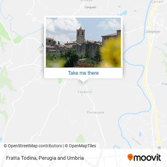 Fratta Todina map