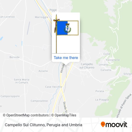 Campello Sul Clitunno map