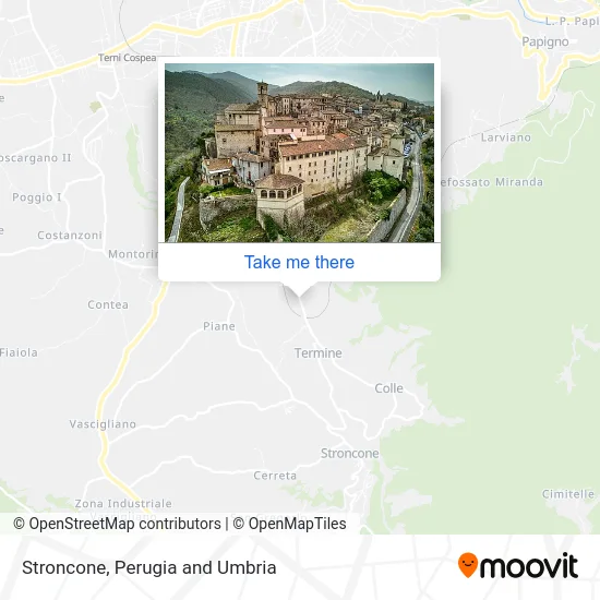Stroncone map