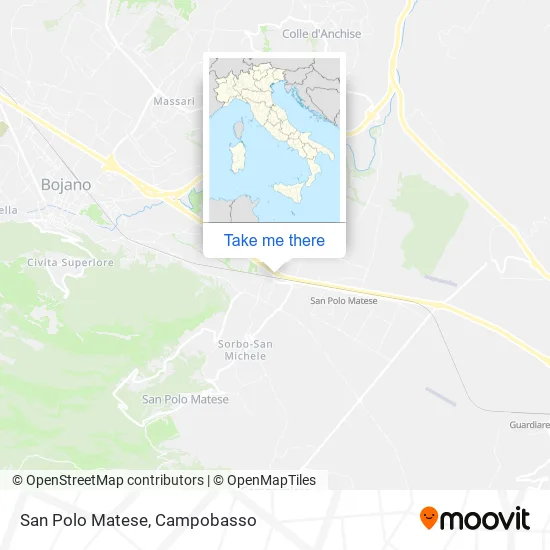 San Polo Matese map