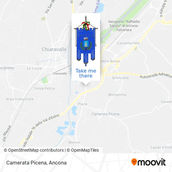 Camerata Picena map
